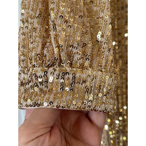 NWT kensie Women's Sequin Mesh Blouson Sleeve Dress Size 6 - Picture 9 of 13